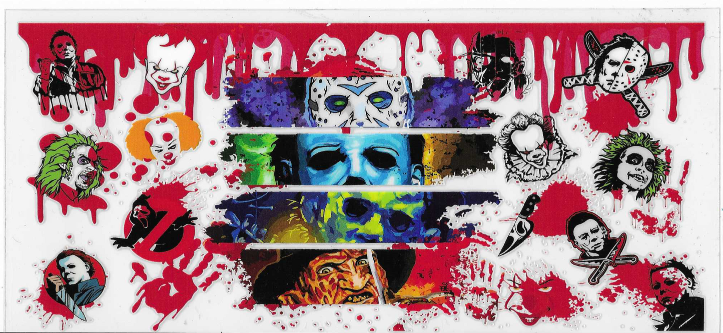 Neon Horror Faces