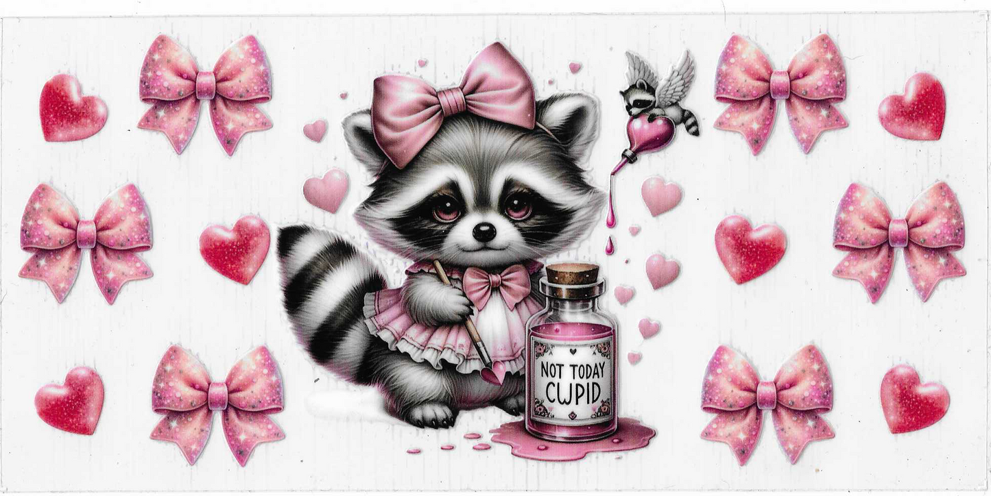 Racoon With Pink Bows