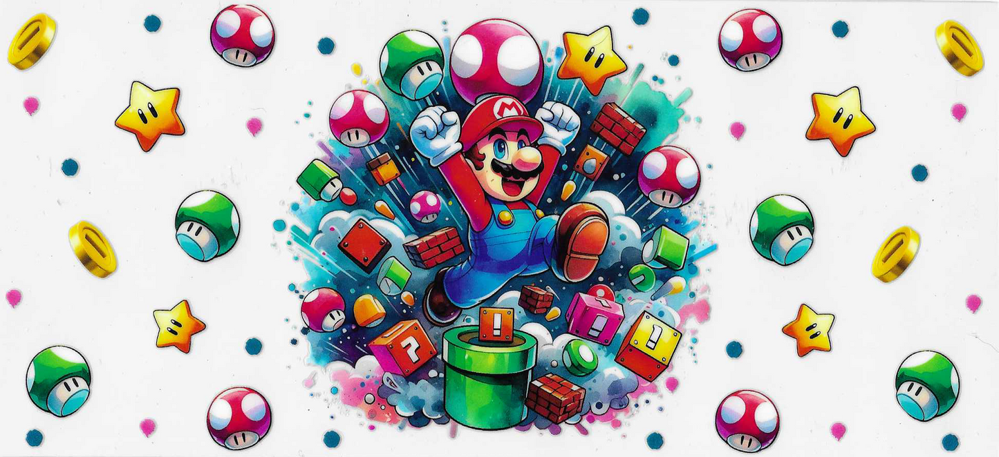 Mario With Stars, Mushrooms, Coins