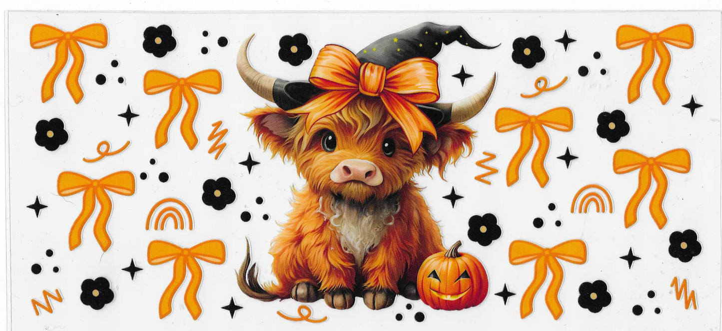 Halloween Cow With Witch Hat
