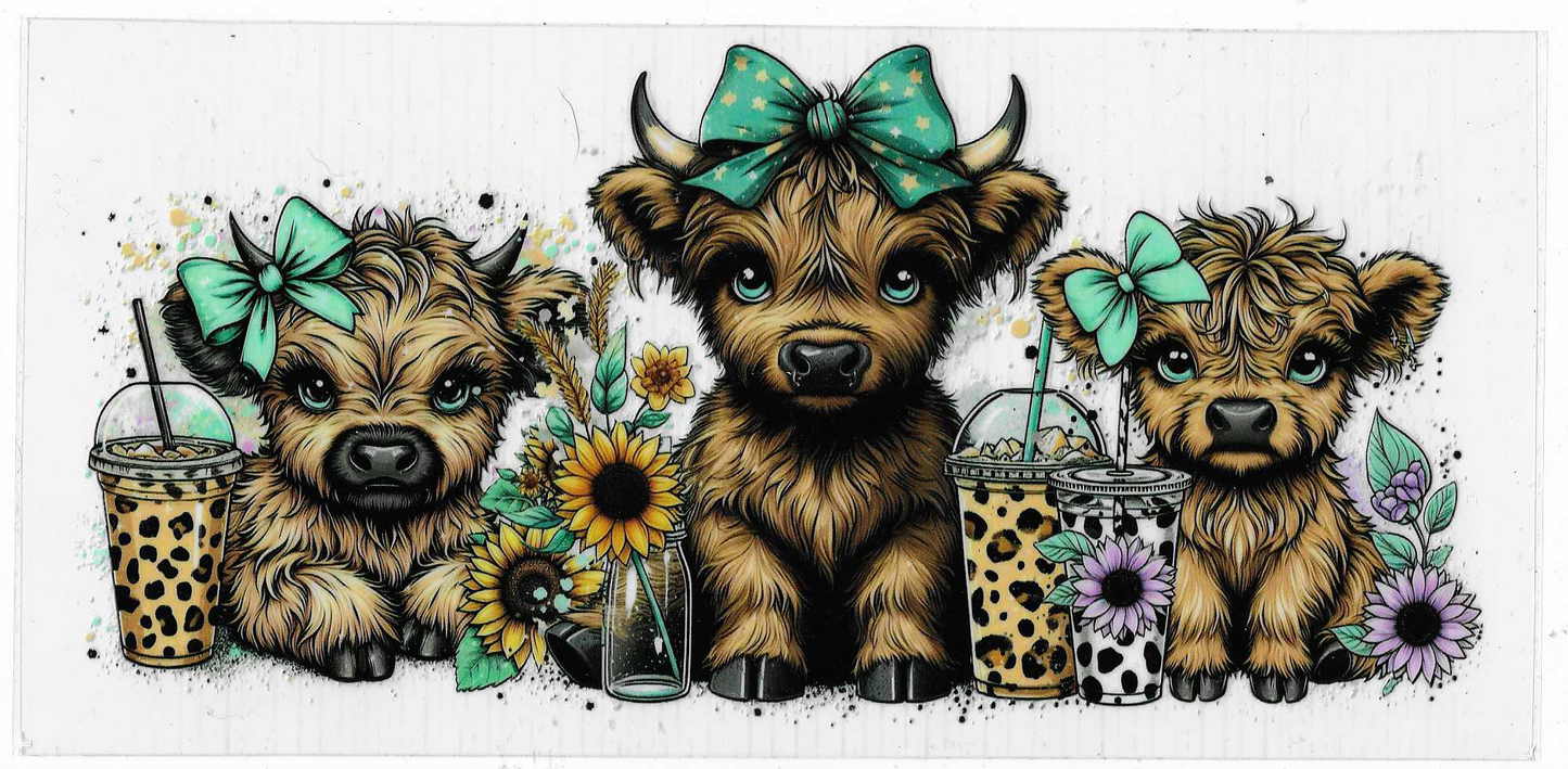 Turquoise Bow Cow