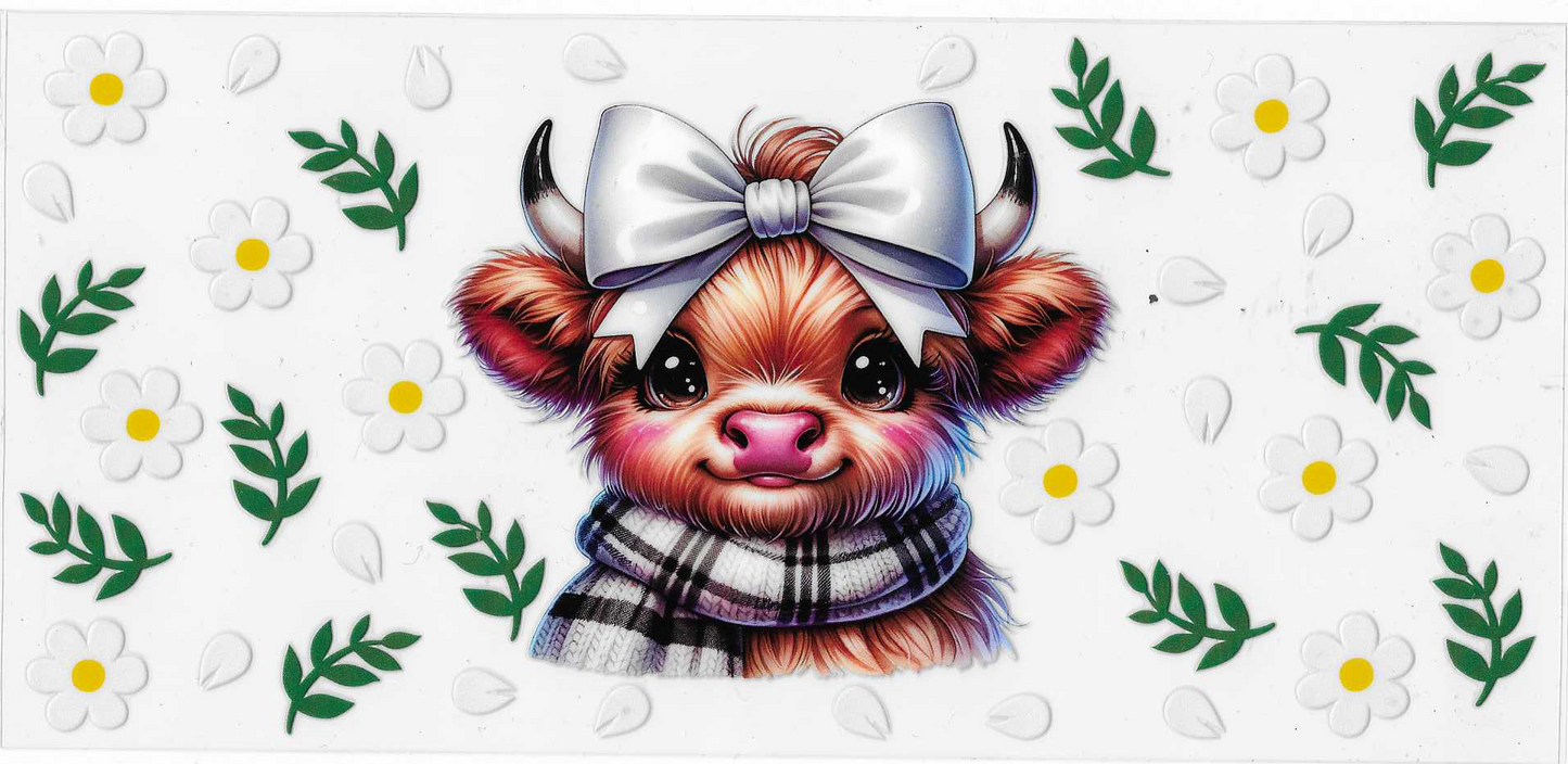 Spring Cow With White Bow