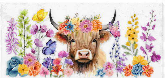 Spring cow with Butterflies