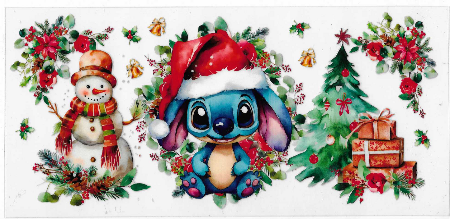 Stitch With Snowman