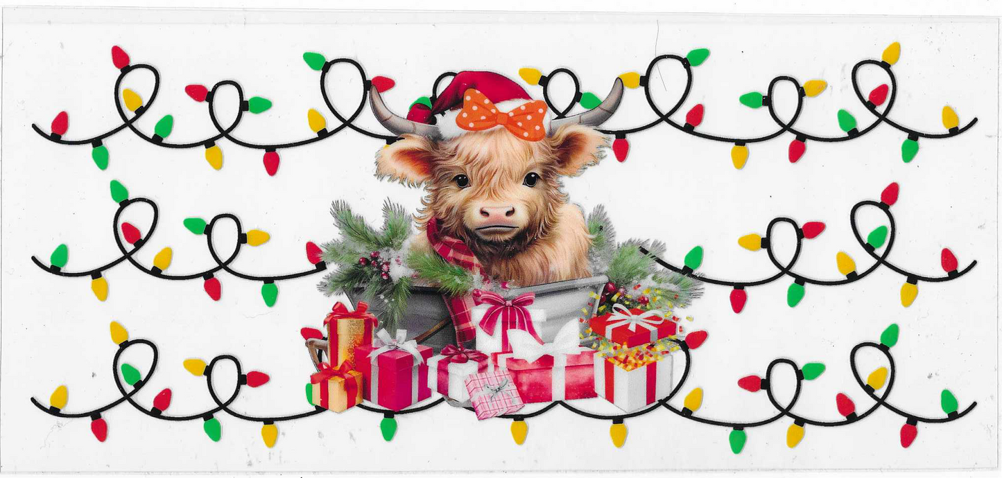 Cow With Lights & Presents