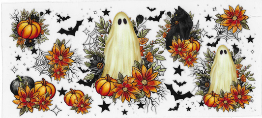 Pumpkin Ghostie With Bats