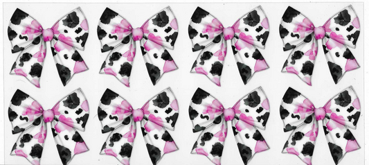 Pink & Black Cowprint Bows