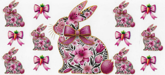Pink Rabbit With Pink Bow