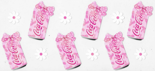 Coca Cola Can Pink Bows & Flowers