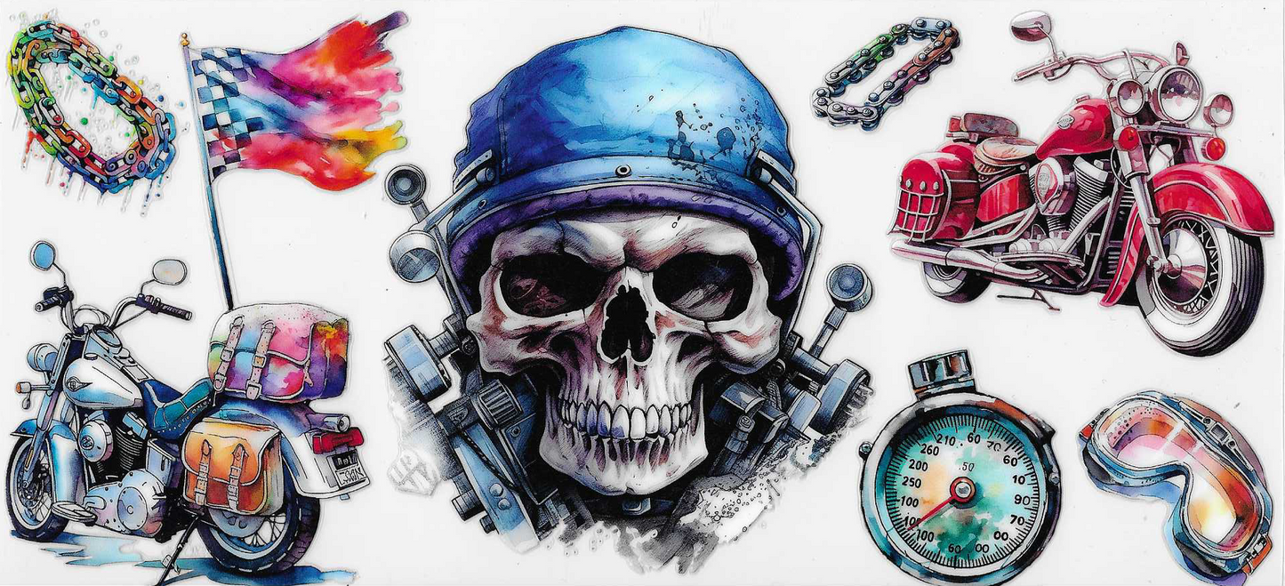 Skull Head  With Bikes