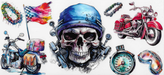 Skull Head  With Bikes