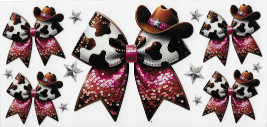 Cow Print Bow With Hat