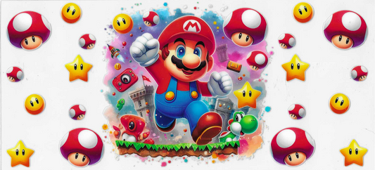 Mario With Stars & Mushrooms