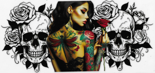Holographic Skull & Roses